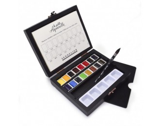 SENNELIER - Coffret bois 16...